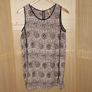 My Beloved Womens Semi Sheer Geometric Dress Small